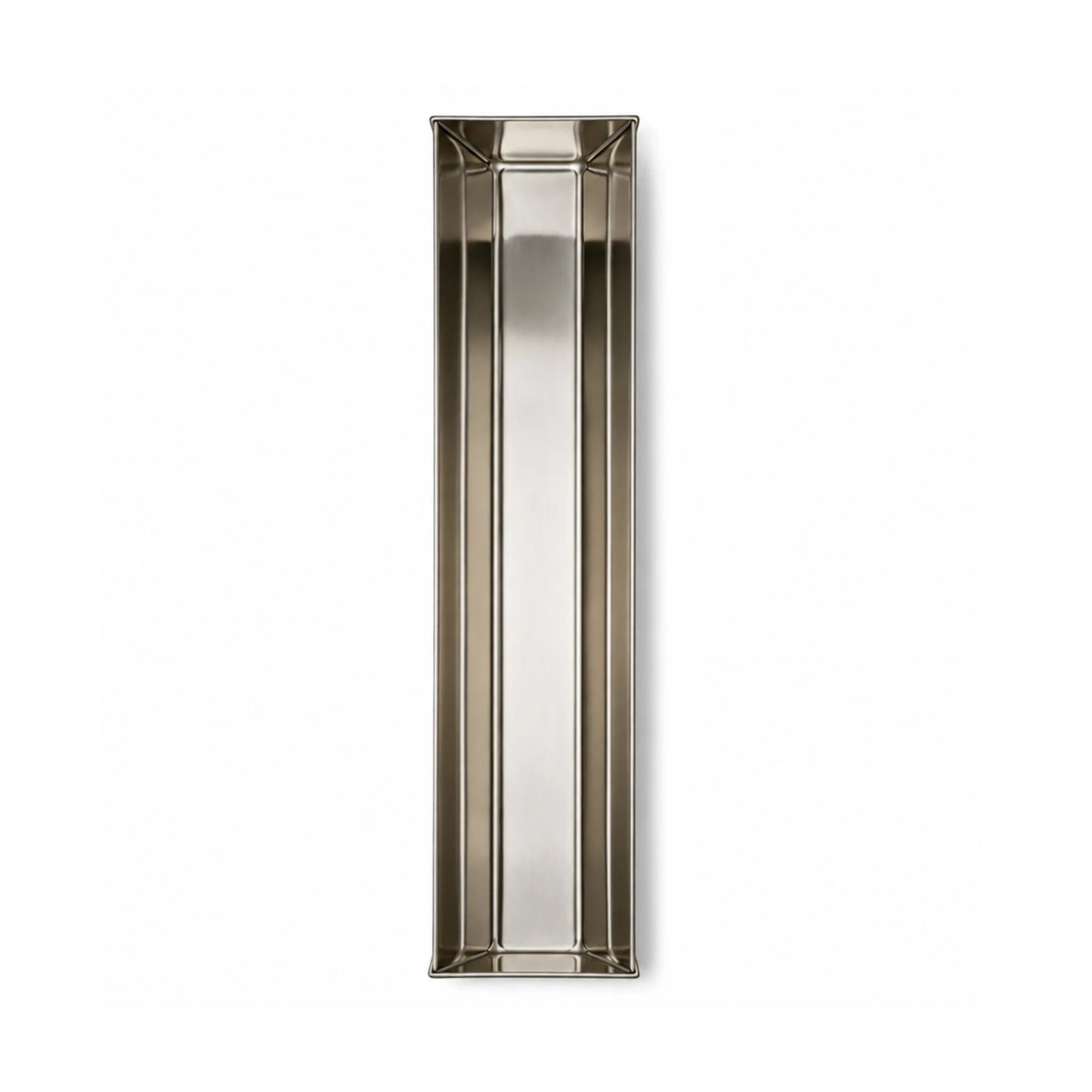Formă terină din inox model trapez văzută de sus