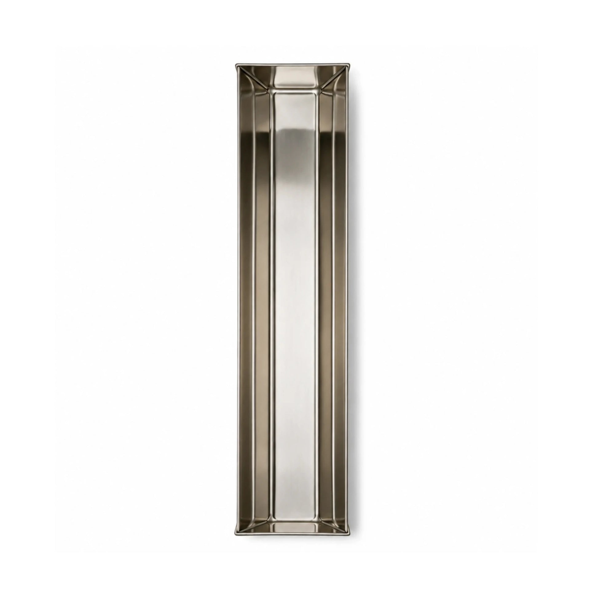 Formă terină din inox model trapez văzută de sus