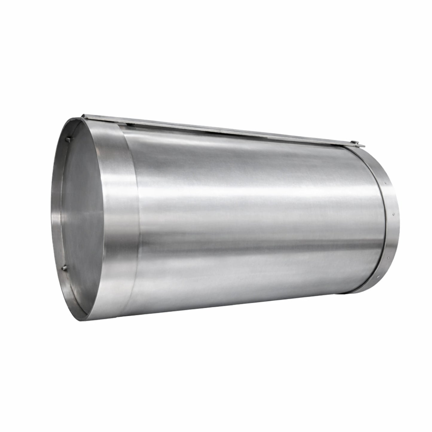 Găleată întărită din inox pentru fântână, model cu supapă pe fund, capacitate 10 litri, vedere din profil.