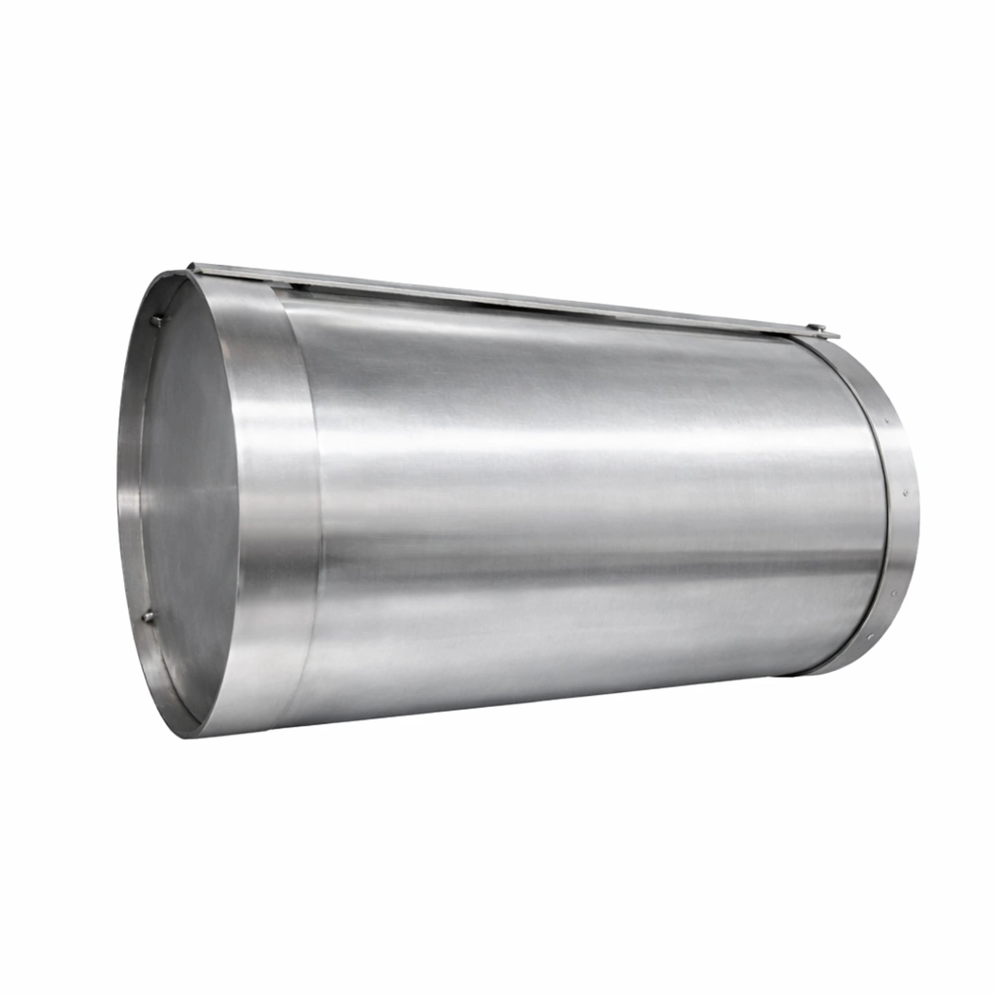 Găleată întărită din inox pentru fântână, model cu supapă pe fund, capacitate 10 litri, vedere din profil.