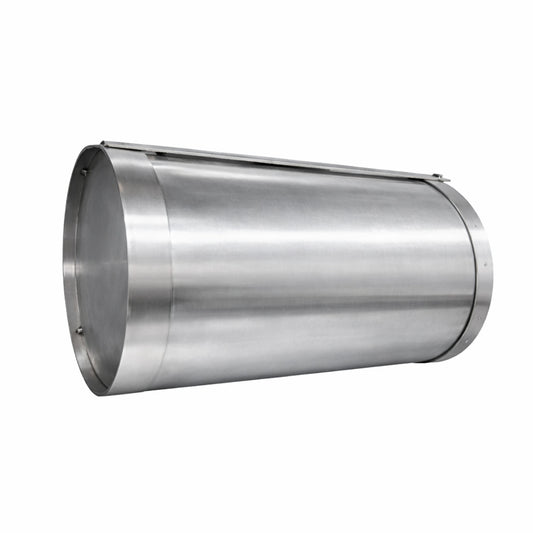 Găleată întărită din inox pentru fântână, model cu supapă pe fund, capacitate 10 litri, vedere din profil.