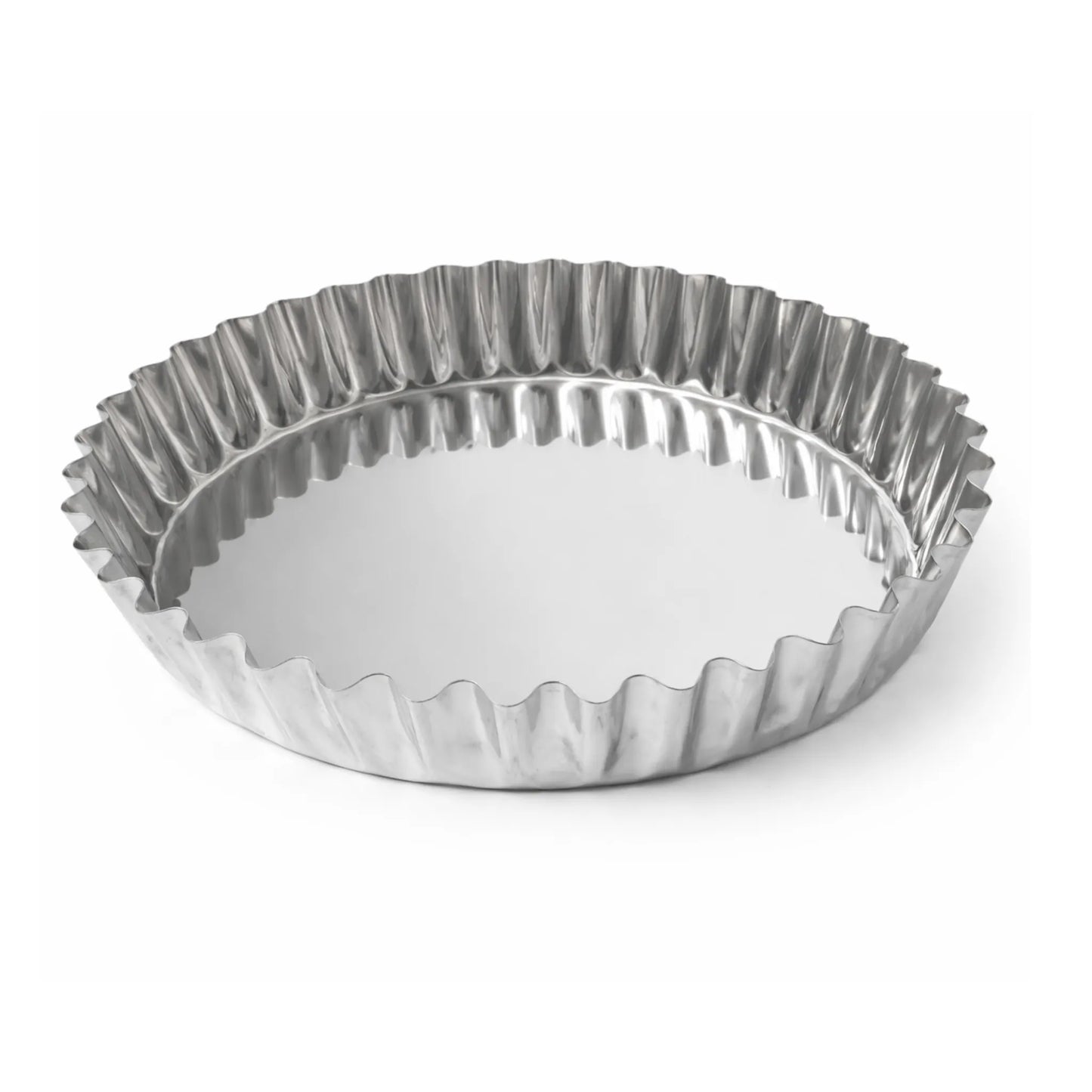 Inel perforat pentru tartă de 240 mm din inox AISI 304, vedere unghiulară