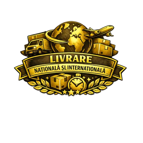 Emblemă pentru livrare națională și internațională a echipamentelor profesionale