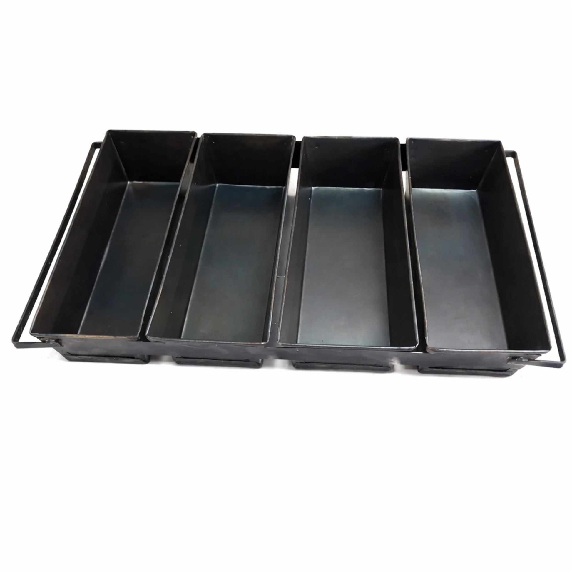 Tavă din oțel negru pentru coacere la baterie de 4 franzele, dimensiune 600x290 mm