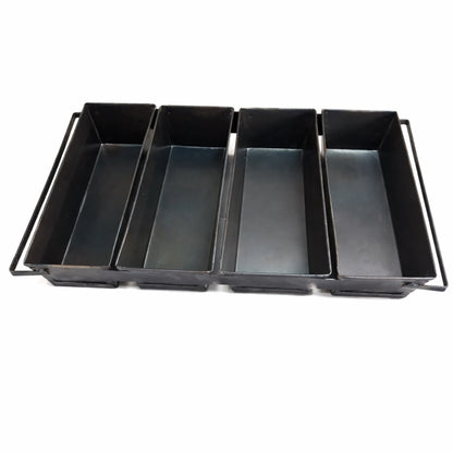Tavă din oțel negru pentru coacere la baterie de 4 franzele, dimensiune 600x290 mm