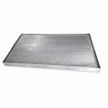 Tavă de scurgere perforată pentru pahare din inox AISI 304, dimensiune 600x400 mm, vedere generală