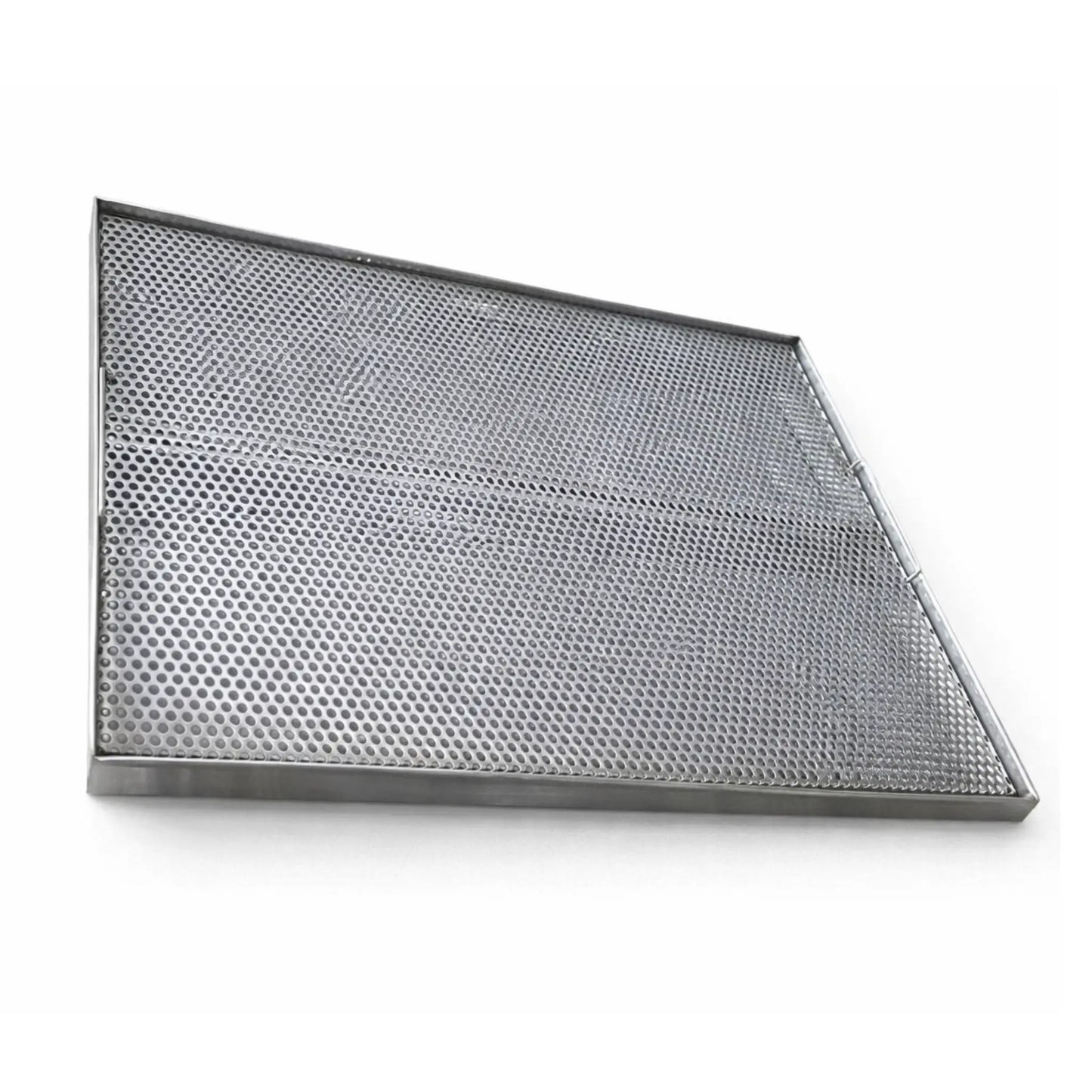 Tavă de scurgere perforată pentru pahare din inox AISI 304, dimensiune 600x400 mm, perspectivă laterală