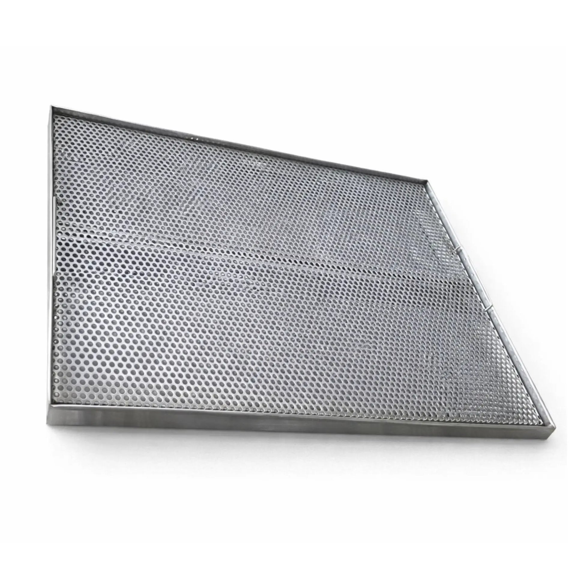 Tavă de scurgere perforată pentru pahare din inox AISI 304, dimensiune 600x400 mm, perspectivă laterală
